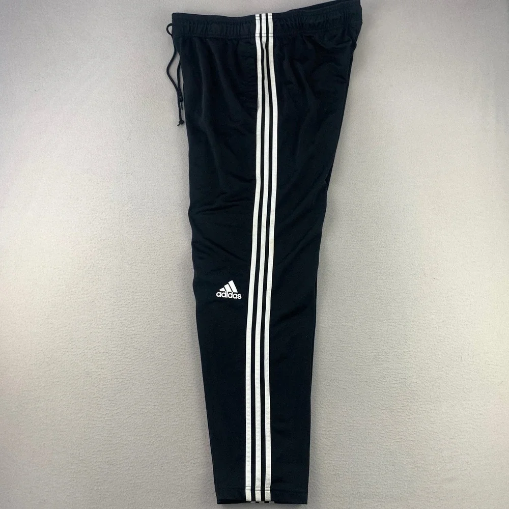 adidas Track Pants Mens XL Black Classic 3-Stripe Athletic Sweatpants‎ Jersey